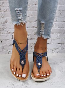 Dép bệt Nữ - Màu xanh lam - Xem 3