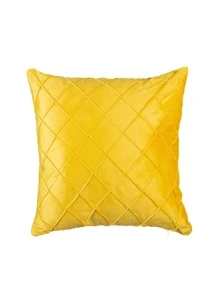 Geometric Textured Cushion Cover Without Filler - Yellow - View 3