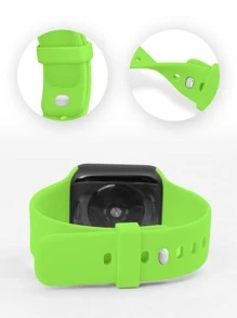 矽膠錶帶適用於Apple Watch - 青檸色 - 查看 3