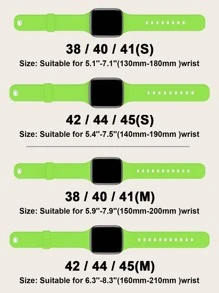 矽膠錶帶適用於Apple Watch - 青檸色 - 查看 4