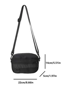 Túi đeo chéo đa năng cho học sinh trung học, sinh viên năm nhất, túi đeo vai, túi thường ngày, túi vuông thiết kế phía trước, túi đi học, túi du lịch, đại học, ngoài trời, thể thao, đi làm, túi tối giản, túi đeo chéo, quà tặng thời trang, quà tặng ngày lễ, kỳ nghỉ, túi đeo ngực, túi đeo bên hông, túi tote, quà tặng, túi đeo chéo cắm trại, túi mùa hè, túi trở lại trường, túi đựng đồ dùng học tập mùa xuân, ví đựng đồ dùng học tập - màu đen - Xem 3