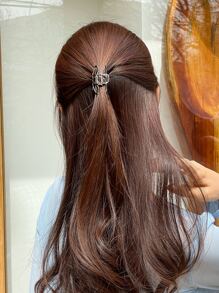DAZY Crown Design Hair Claw - Silver - View 6