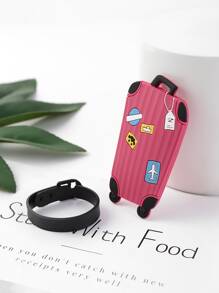 時尚英文字母 PVC 軟橡膠行李牌 - 非常適合旅行者