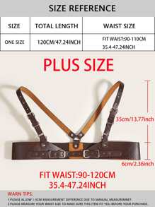 1 條女用大尺碼棕色彈性吊帶,長度：110 厘米