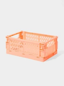 SHEIN Basic living Folding Storage Crate - Pink - View 1
