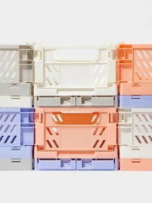 SHEIN Basic living Folding Storage Crate - Pink - View 8