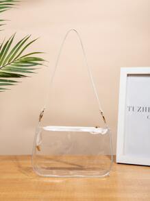 Clear Single Zipper Bag, Stadium Approved 12 X 12 X 6 Clear Transparent Purse Bag For Concerts Sports Events Festivals