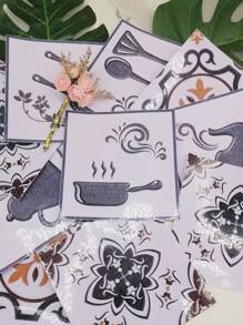 10入組廚具印花牆紙 - 彩色 - 查看 6