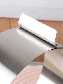 1入組不銹鋼蛋糕粉色的有彈性蛋糕圈適用於廚房烘焙 - 銀色 - 查看 3