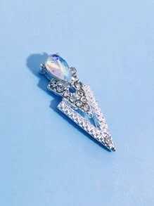 10 piezas Decoraciones de Uñas con Diamantes de Imitación, Adornos para Uñas DIY, Piedras de Uñas, Suministros para Uñas - Plateado - Ver 3