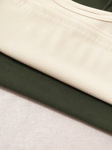 SHEIN Unity Letter Graphic Cami Top & High Low Tee - Multicolor - View 3