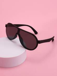 1 件装儿童偏光时尚眼镜，带一体式镜片和软橡胶镜框，适合夏季