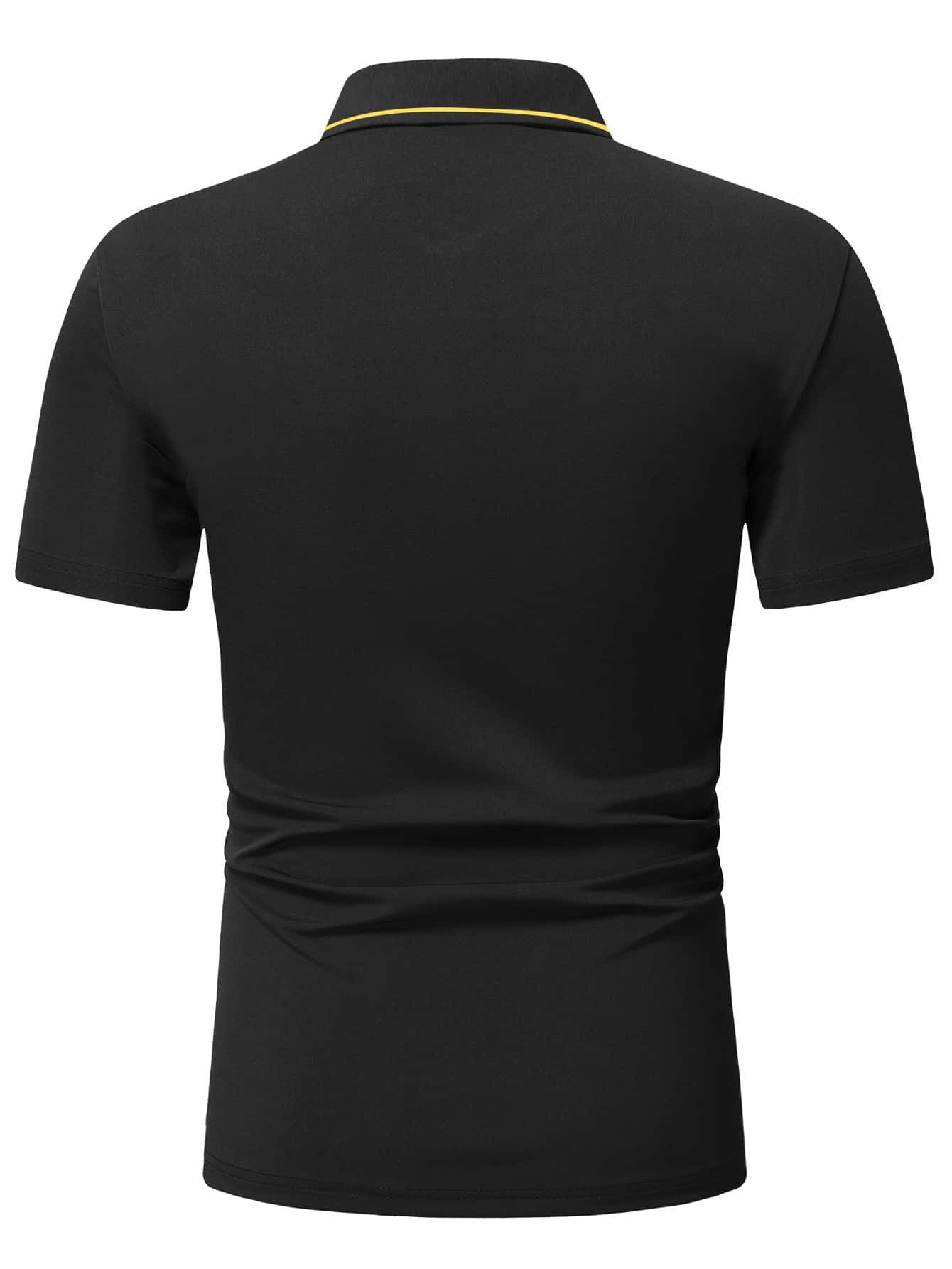 Men Letter Graphic Half Zipper Polo Shirt Shein Eur