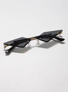 1 PC Women's Metal Rimless Rimmed Rhombus Vintage Y2K Fashion Eyewear For Rave Attire Music Festivals Party Beach Accessories For Women Glasses Shades Basics Fall Winter Women Outfits Clothes Business Casual Gifts For Summer Beach Vacation,Outdoor,Travel