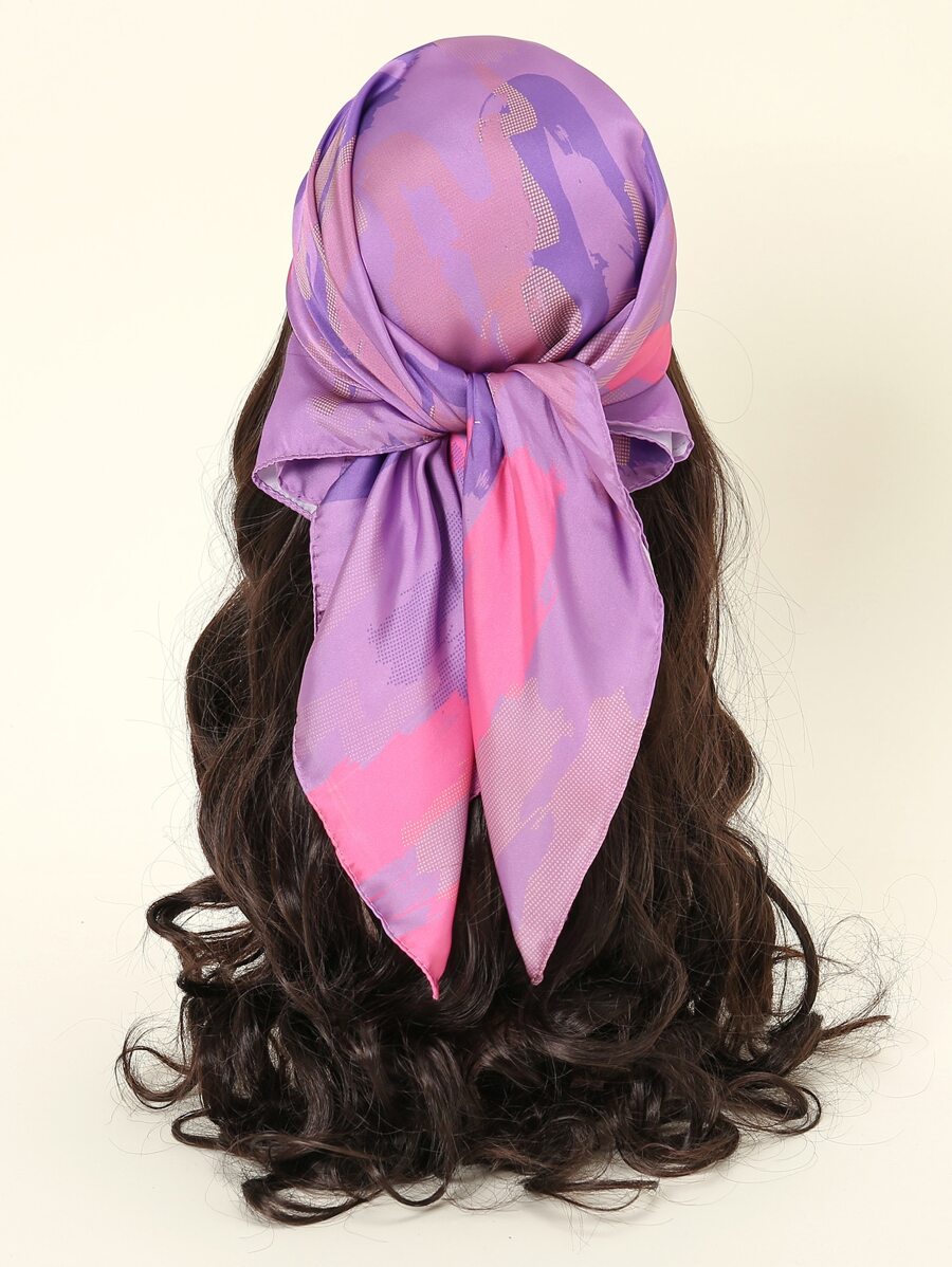 1入組時尚迷彩圖案女士圍巾適用於各種各樣場合 - 彩色 - 查看 1