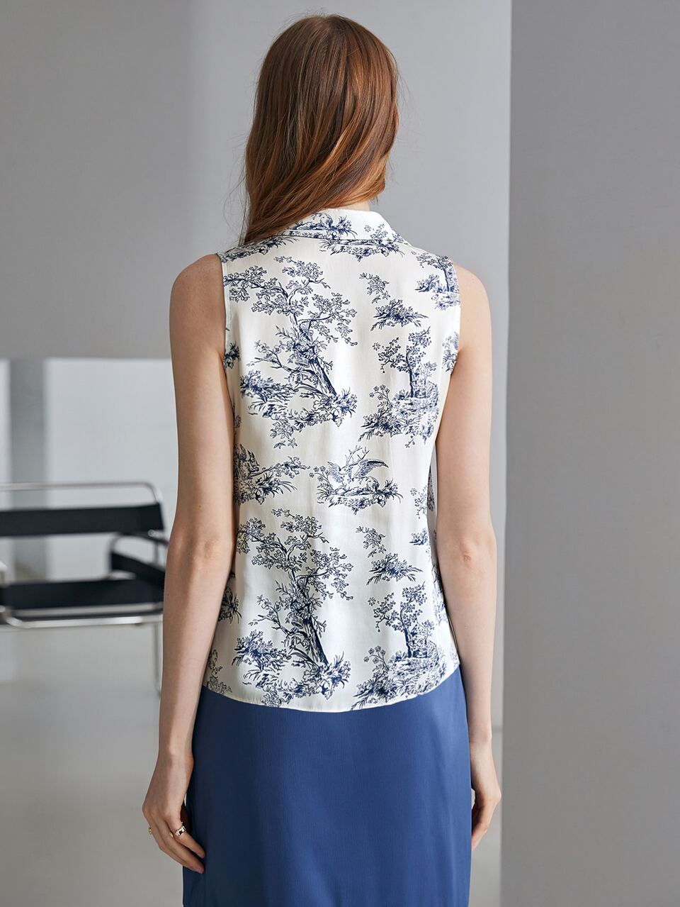 MOTF SILK PRINTED COLLARED SHIRT