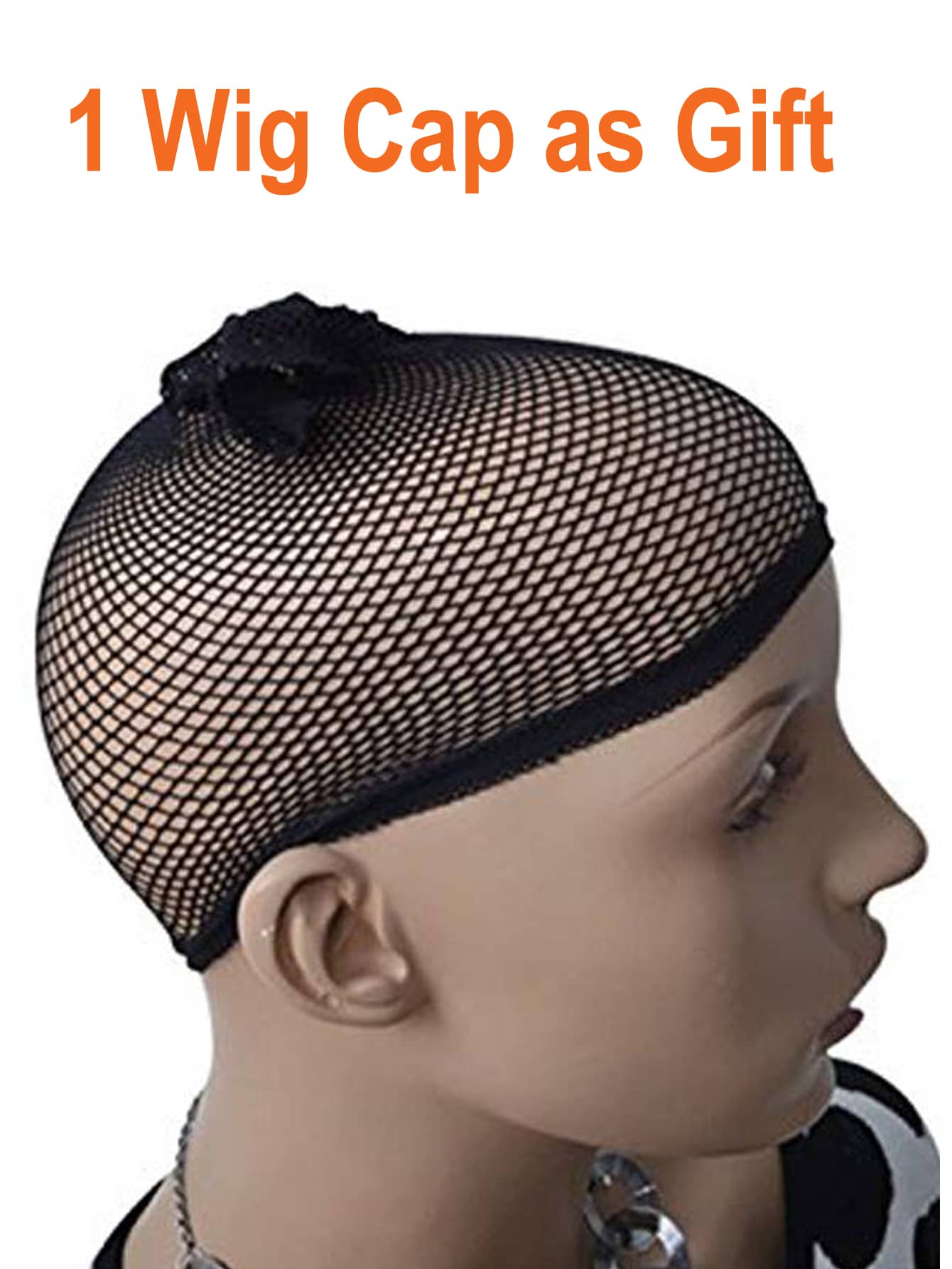 Miniatura 3 de 1 pieza Peluca sintética cosplay largo doble coleta con tupe &amp; 1 pieza Gorro de peluca