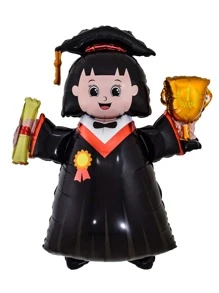 1pc Funny Cartoon Graduation Doctorate Decoration Balloon - Multicolor - View 2
