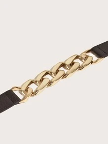 Chi tiết dây chuyền 90cm cộng với dây đai rộng có kích thước - màu đen - Xem 2