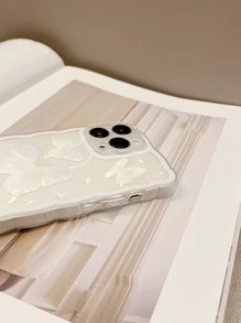 蝴蝶圖案透明手機殼相容於 iPhone 15/15Pro/15Plus/15Promax - 彩色 - 查看 5