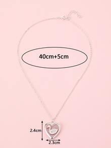 女孩愛心掛飾項鍊