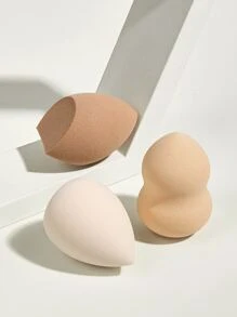 蛋殼3入組-002，化妝品美容海綿雞蛋收納盒多色化妝海綿 - 卡其色 - 查看 2