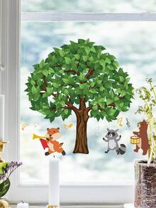 1set Forest Pattern Wall Sticker - Multicolor - View 4