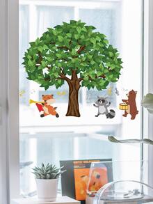 1set Forest Pattern Wall Sticker - Multicolor - View 5