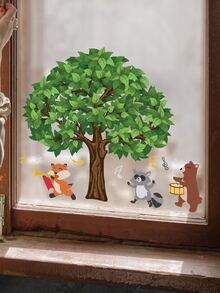 1set Forest Pattern Wall Sticker - Multicolor - View 6