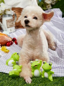 1 pieza Juguete de sonido de mascota con diseño rana al azar para gato con perro para - Multicolor - Ver 2