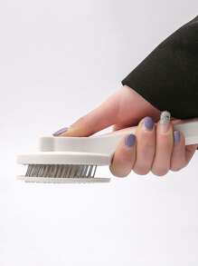 1入組卡通設計寵物梳子,貓頭髮清潔,絨毛梳子,狗狗髮刷 - 彩色 - 查看 2