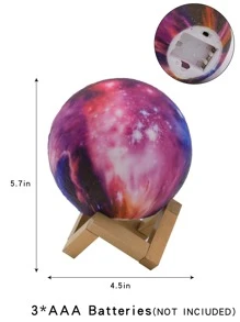 1 pieza Luz de la decoración con diseño de luna - Multicolor - Ver 5