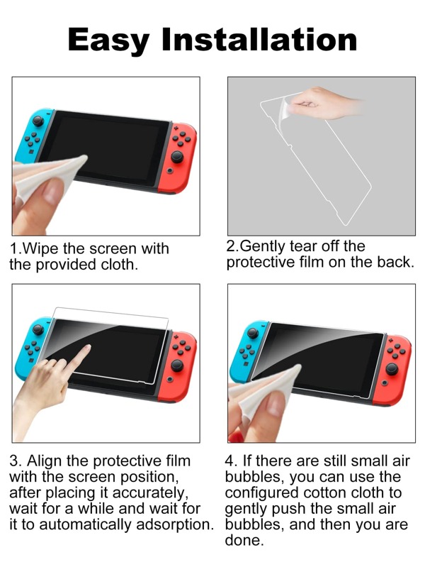 2pcs Screen Protector Compatible With Nintendo Switch SHEIN USA