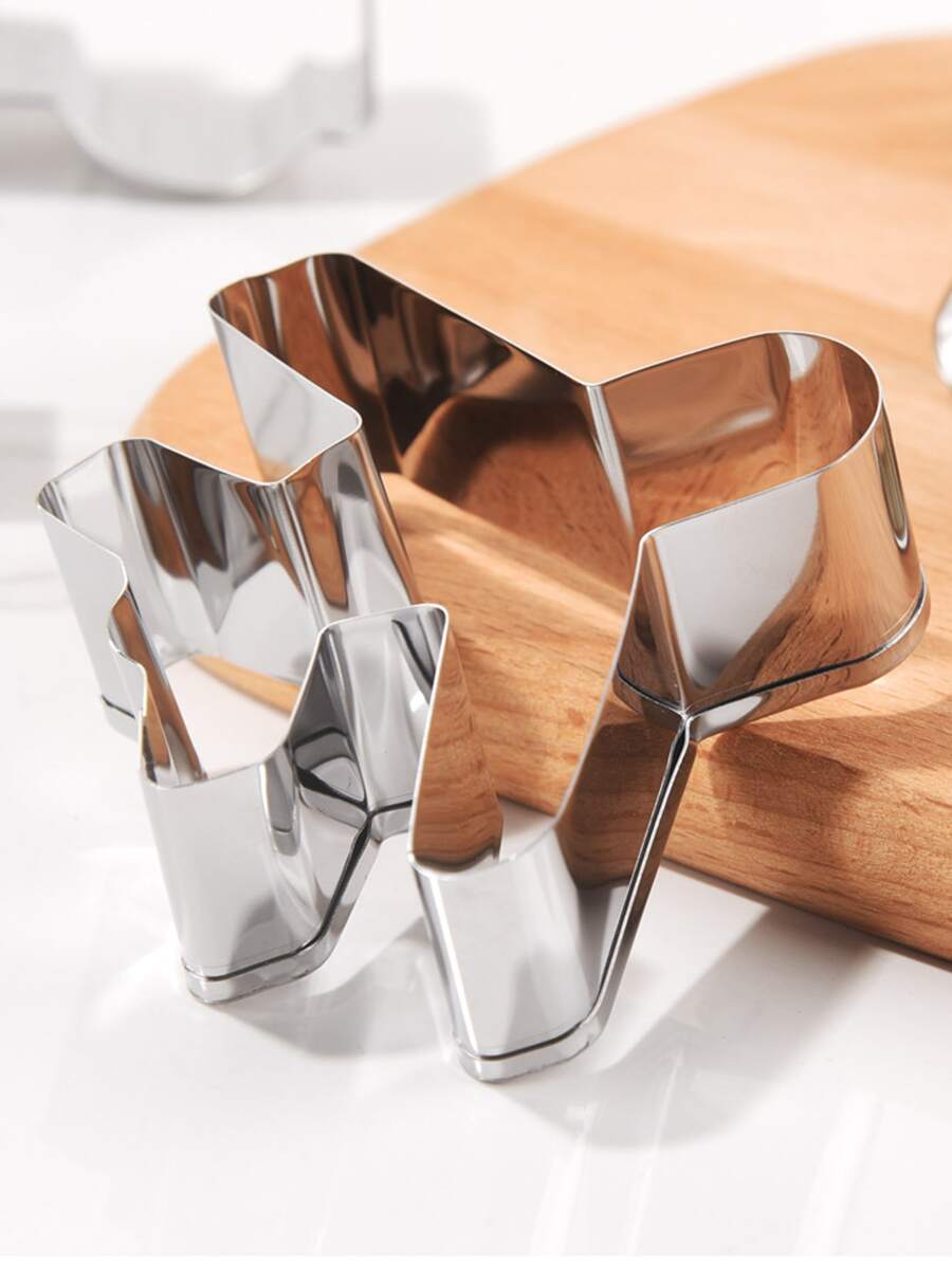 1 pieza Molde de galleta avión en forma de - Plateado - Ver 1