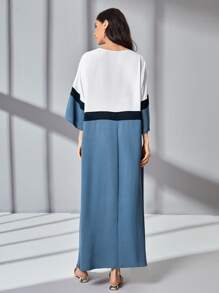 Mulvari Colourblock Batwing Sleeve Dress - Multicolor - View 2