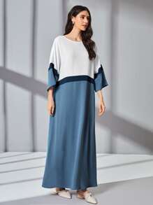 Mulvari Colourblock Batwing Sleeve Dress - Multicolor - View 5