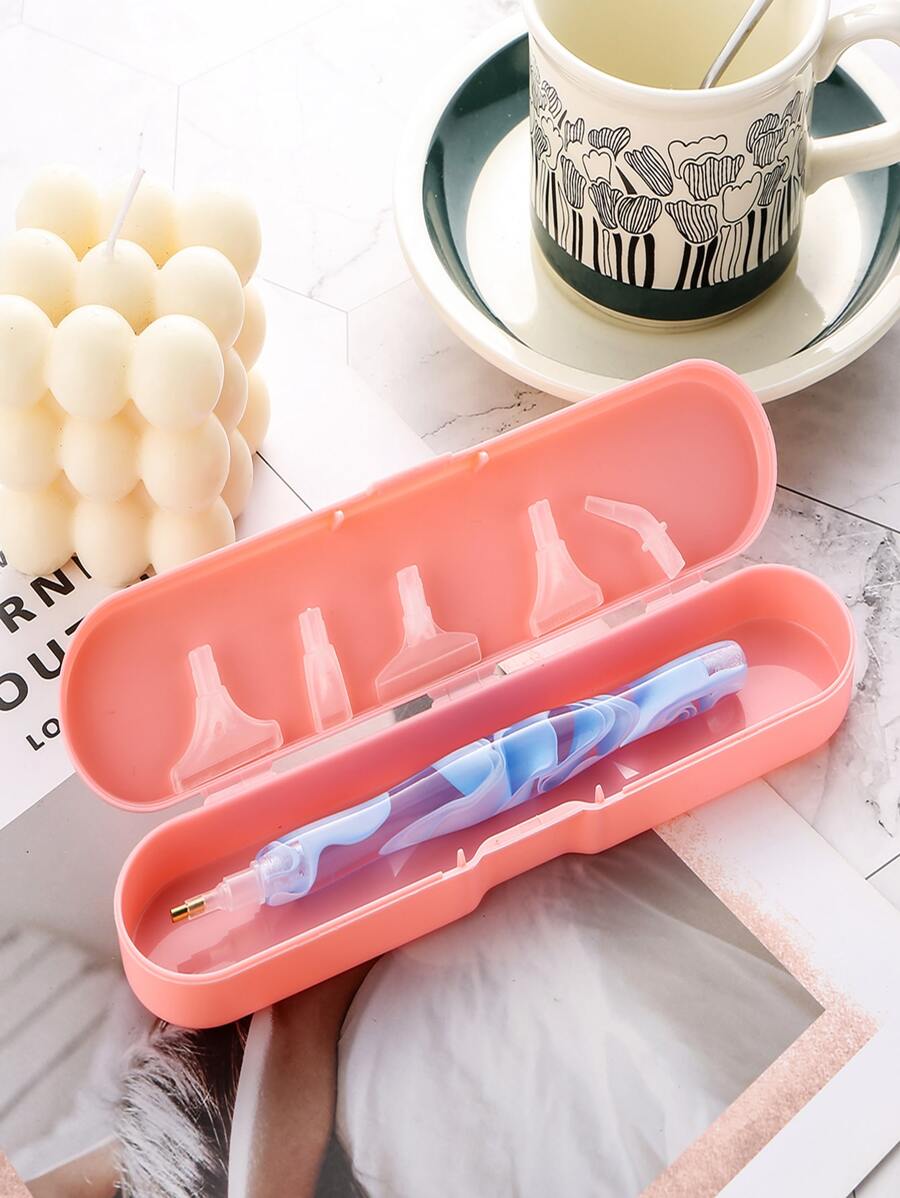 7pcs Durable Plastic DIY Diamond Painting Tool,Simple Blue Convenient Diamond Painting Art Drill Pen Set For DIY Lovers