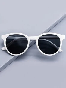 Round Frame Fashion Glasses For Summer Beach Vacation,Outdoor,Travel - Black - View 6