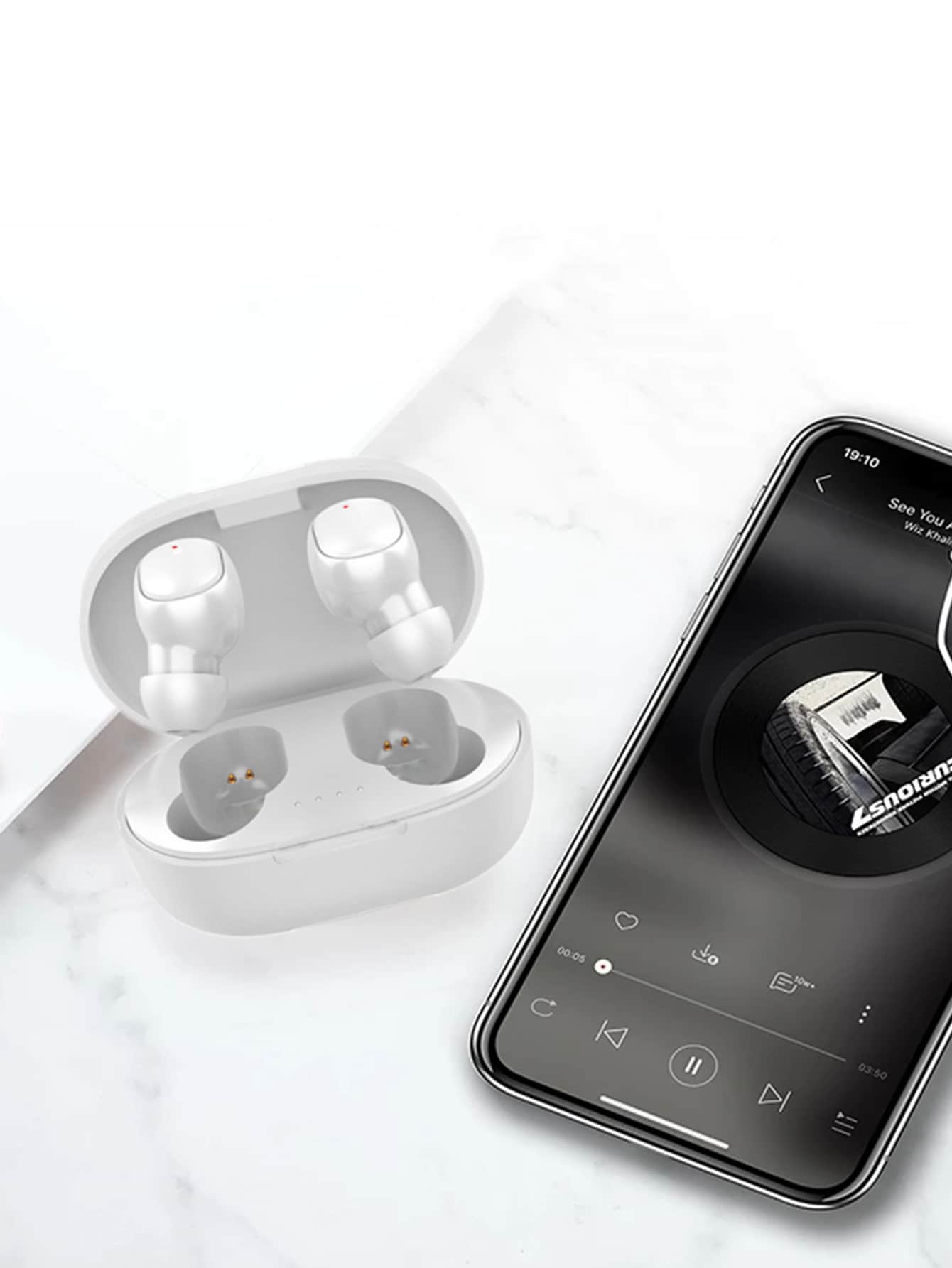 Wireless Earphone - White - View 1