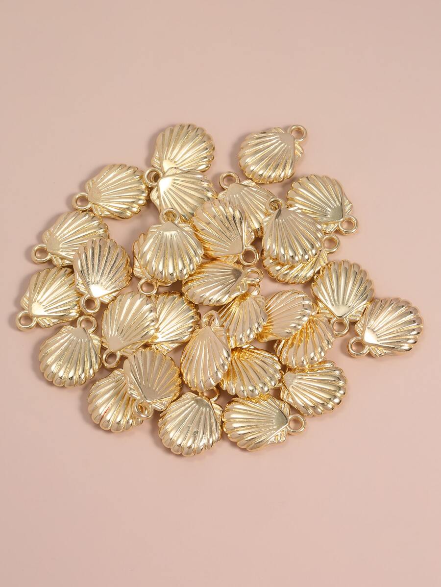 30pcs DIY Shell Design Pendant Holiday - Yellow Gold - View 1