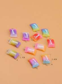 12入組字母細節DIY首飾配件 - 彩色 - 查看 3