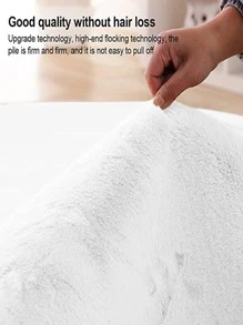 Faux Rabbit Fur Rug, White 2x6 Ft Soft Fluffy Faux Fur Runner Rug, Shaggy Area Rug For Bedroom, Living Room, Machine Washable Nursery Rug - White - View 7