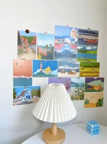 15入組景觀圖案明信片 - 彩色 - 查看 2