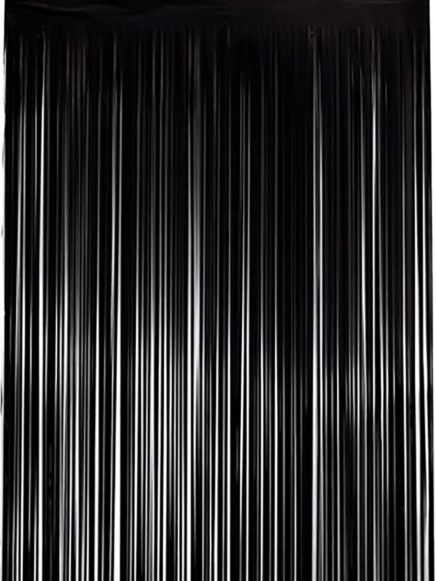 1入組派對背景金屬箔流蘇金屬絲窗簾成人兒童生日派對婚禮裝飾嬰兒淋浴用品