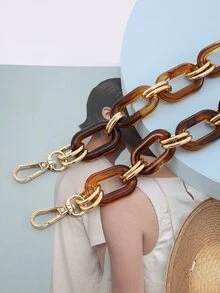 Chain Bag Strap - Brown - View 2