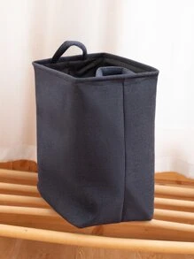 Letter Graphic Laundry Basket - Blue - View 4