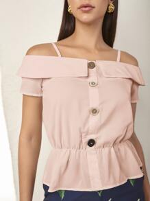 Women Blouses - 粉色 - 查看 3