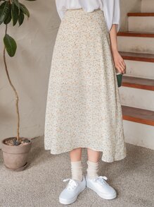 DAZY 碎花印花开衩裙