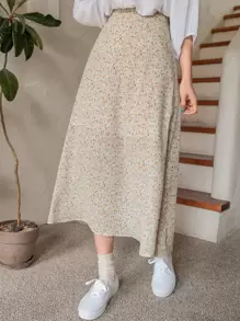 DAZY 碎花印花开衩裙