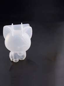 1 pieza Molde de silicona con diseño de gato para manualidades DIY - Blanco - Ver 3